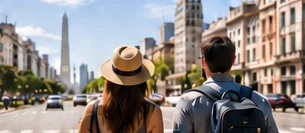 Viajeros paseando por Buenos Aires